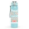 1PC Mom 2026 Watercolor Text 750ml Color Plastic Sports Water Bottle Leakproof Flip Straw Lid Suitable for Sports Office Home Use