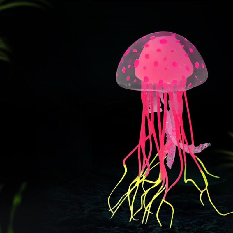Новый! Силиконовые светящиеся медузы флуоресцентные искусственные медузы украшения для аквариума ландшафтный дизайн