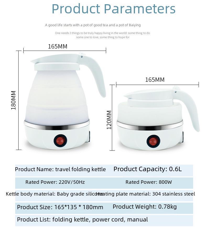 Silicone Foldable Electric Kettle for Travel and Household, Automatic Function AVE