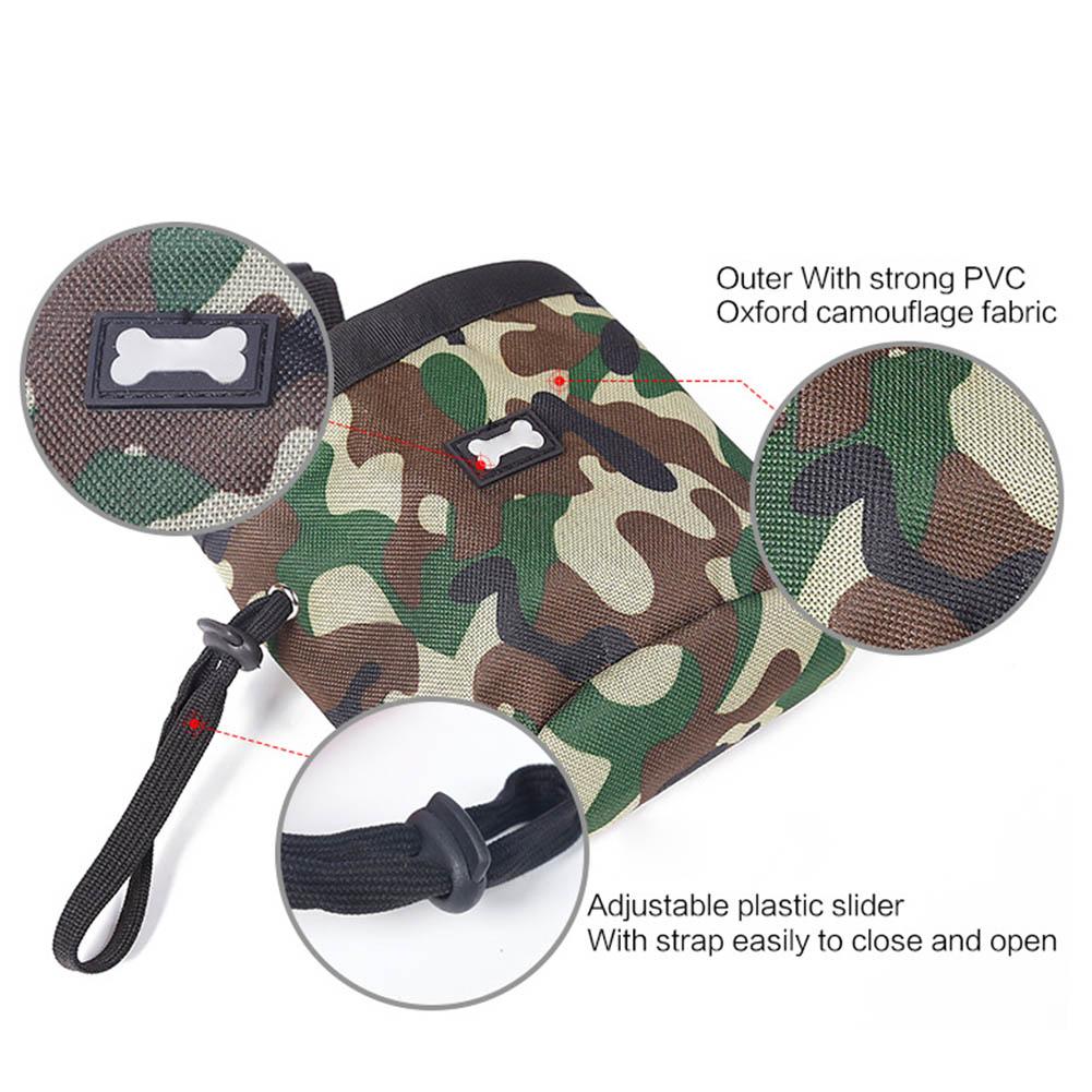 Camouflage Pet Training Bag Poop Bag Dispenser Pet Food Waist Bag