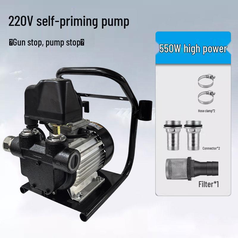 High-Power Diesel Electric Self-Priming Oil Transfer Pump, 12V/24V/220V, 550W Vehicle-Mounted Fuel Dispenser