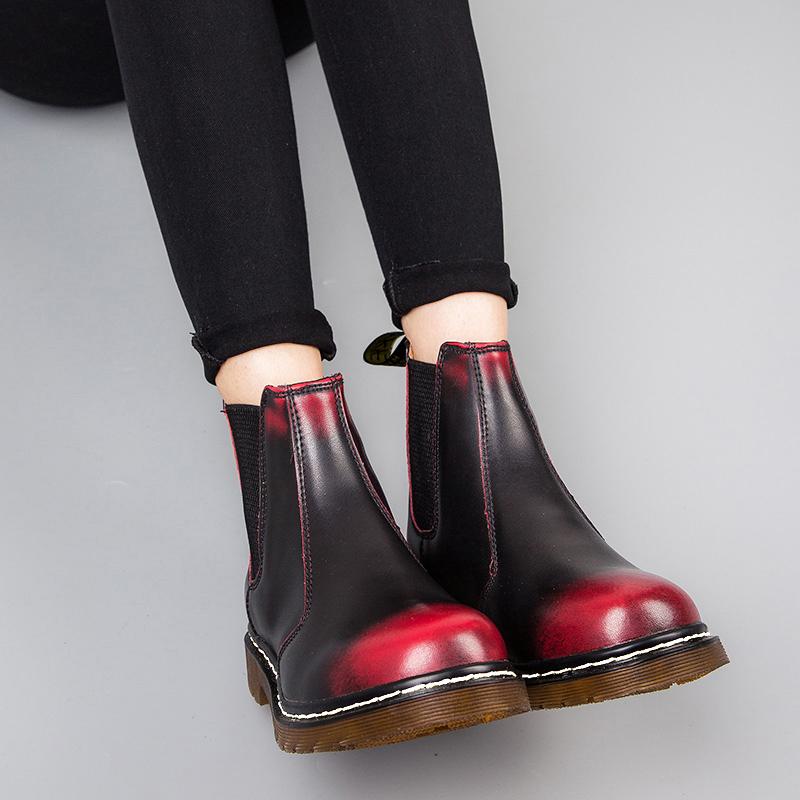 Designer Luxury Unisex Genuine Leather Top Women 46 Ankle Men Chelsea Boots Motorcycle Woman Female for Adult Men