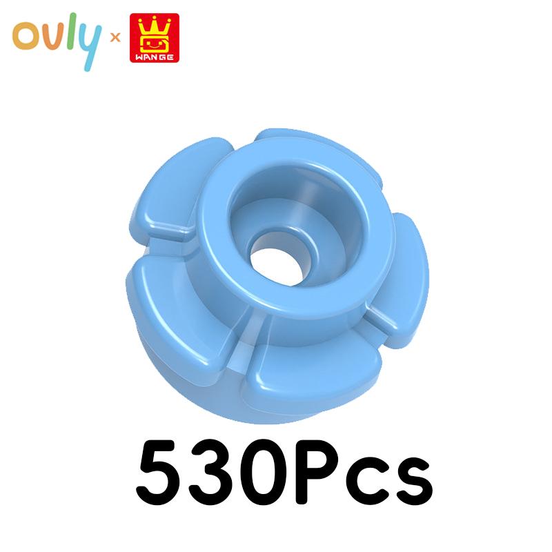 WANGE Пятилепестковый цветок Конструктор 530 деталей Маленькие совместимые кубики Элементы фермы Аксессуары MOC DIY Насыпью Детская игрушка №24866