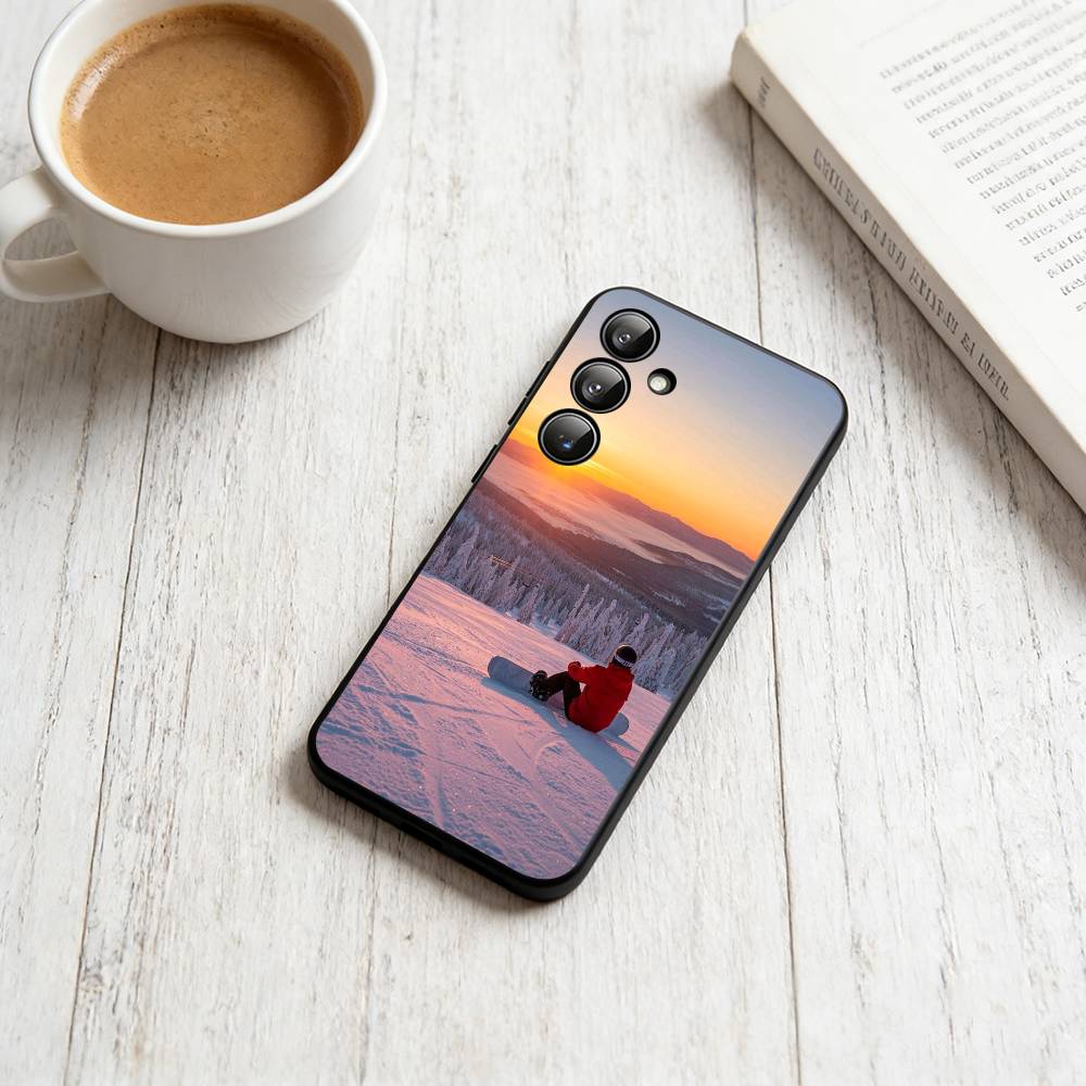 S-Лыжи Чехол для телефона Черный Силикон Мягкий Для Samsung Galaxy A73,A72,A71,A70,A53,A52,A51