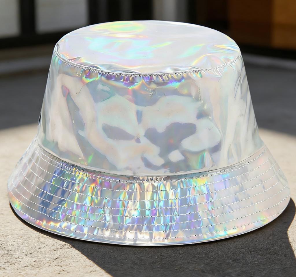 2026 New Fashion Hip-Hop Street Style Fisherman Hat Summer Shiny Laser Colour Men Women Party Stage Bucket Hat