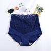 Women Underpants High Waist Solid Color Quick-drying Slim Anti-shrink Shaping Lace Tight Waist Tummy Control Women