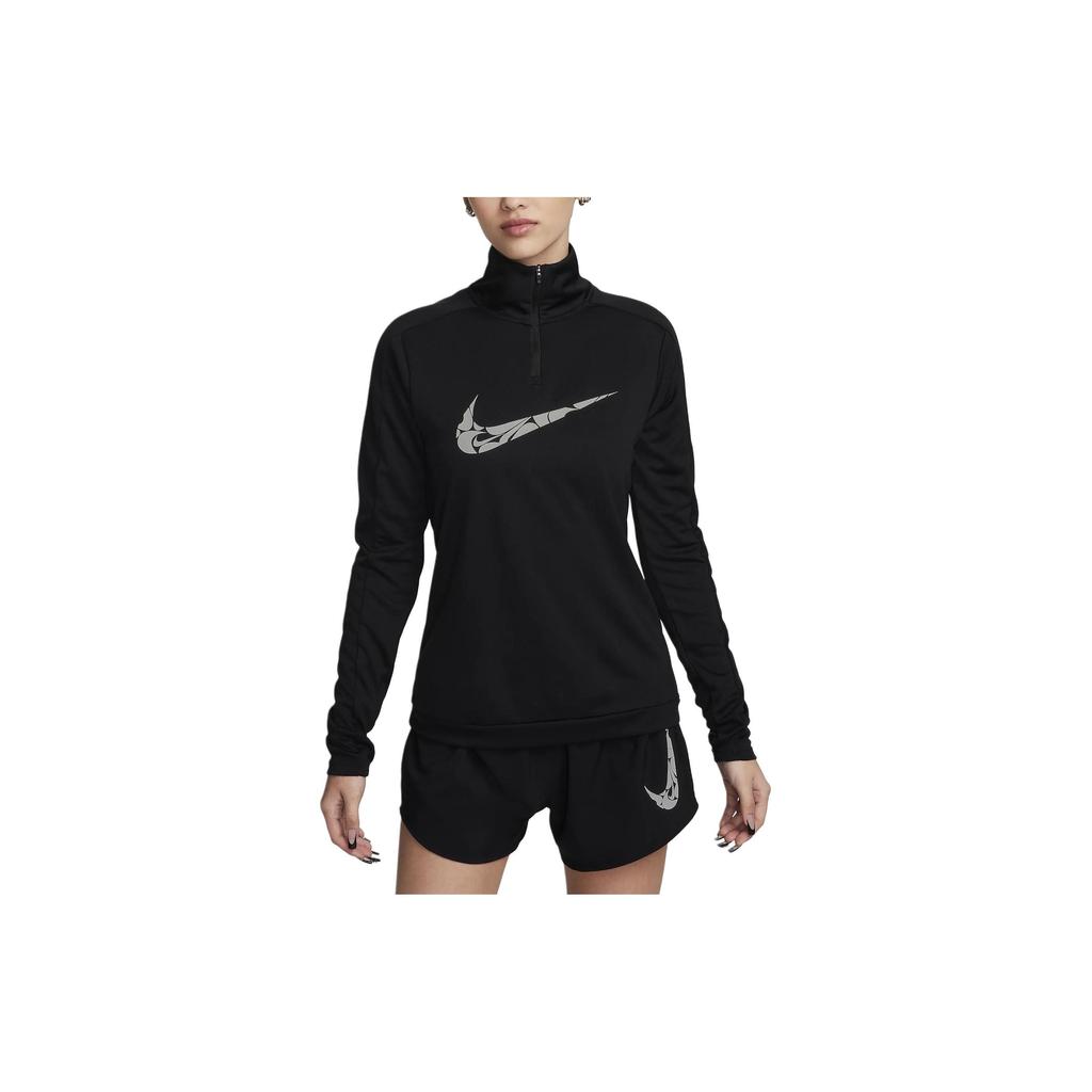 Nike Футболка с длинным рукавом и логотипом, повседневная, женская, черная FN2637-010