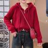Hooded Small Fragrant Style Western-style Design Outerwear Women's Autumn and Winter New Short Loose Knitted Cardigan Sweater