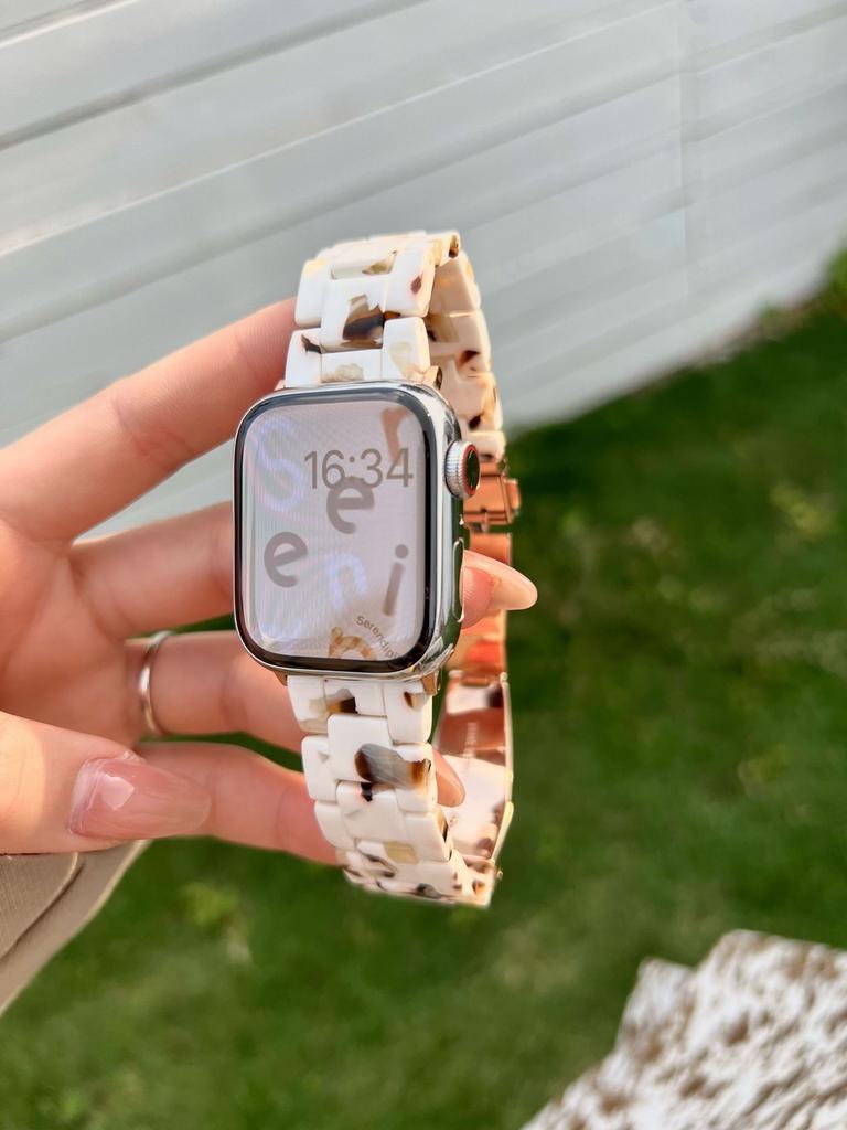 Легкий смоляной ремешок для часов для весны и лета подходит для Apple applewatch 10-го поколения 987645SE универсальные мужские и женские модели