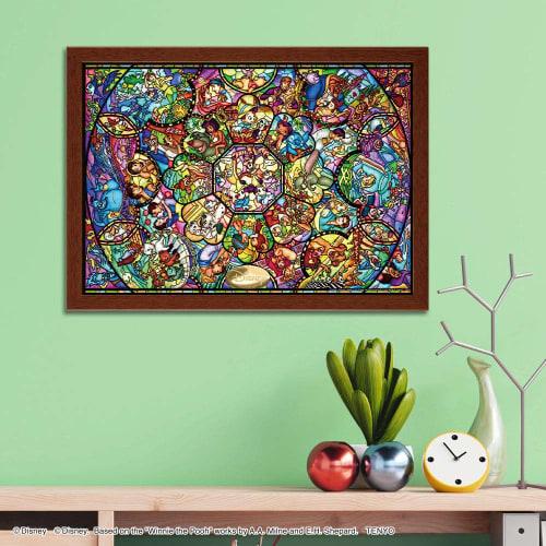 Tenyo [Made In Japan] 1000 Pieces World's Smallest Piece Jigsaw Puzzle Disney All Star Stained Glass (29.7 X 42cm) DW-1000-008 Comes with Glue and Spa