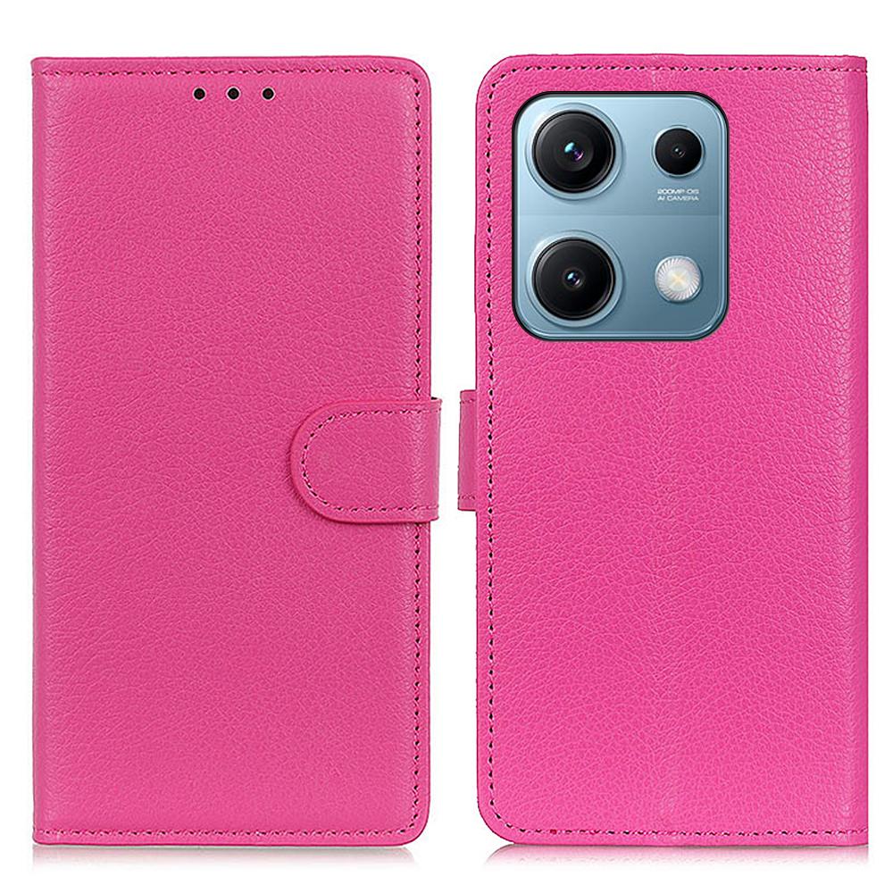 For Xiaomi Redmi Note 14S 4G Wallet Case PU Leather Phone Cover Litchi Texture