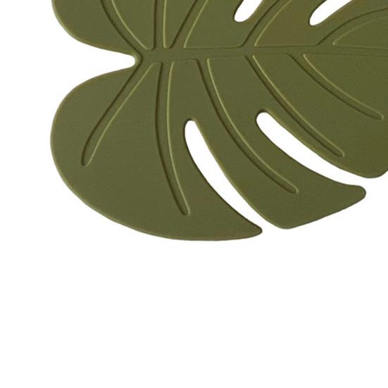 Coaster Cartoon Leaf-shaped Silicone Coaster Easy To Clean Reusable Table Mat for Dining Table Decoration