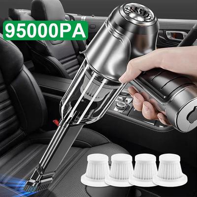 Автомобильный пылесос 95000PA сильный всасывающий ручной беспроводной пылесос 2 в 1 портативный пылесос для автомобиля дома
