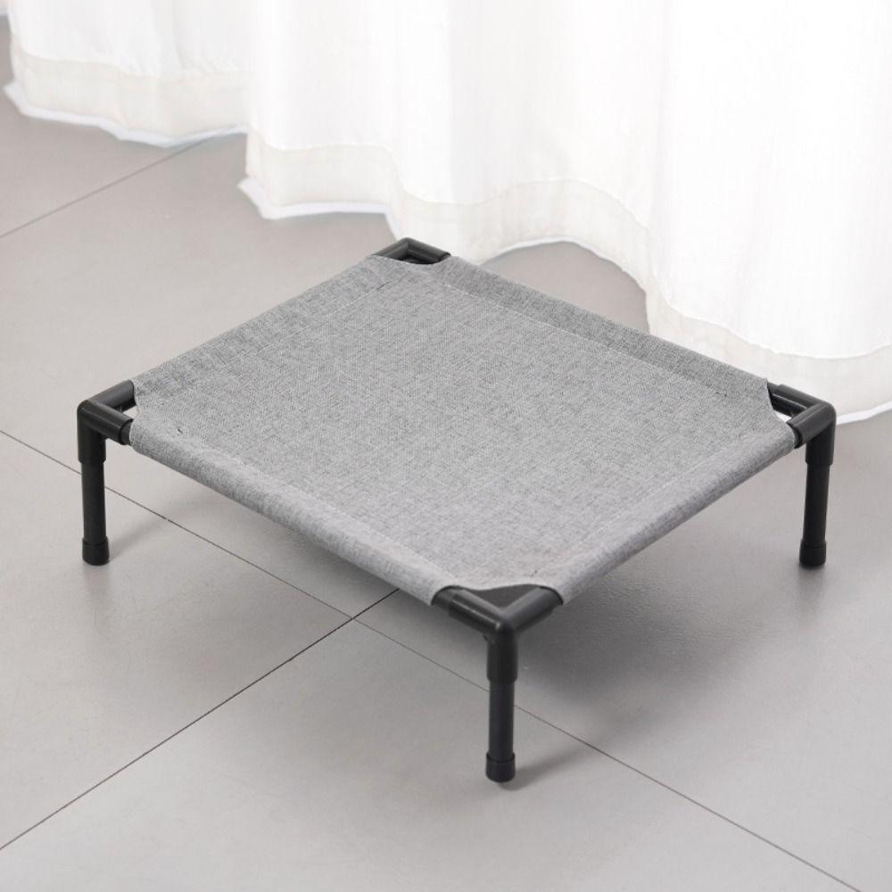 Comfortable Pet Camping Bed Breathable Mesh Cat Sofa Bed Durable Cat Elevated Bed  Outdoor Camping