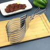 Beef Cutting Tongs Stainless Steel Food Slicer Meat Slicing Tong Holder Easy Slicing Tool for BBQ Bread Vegetables Fruits