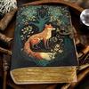 400 Pages - Grimoire Fox Leather Journal Blank Spell Book of Shadows Fat Journal - Handmade Paper Vintage Journal for Women