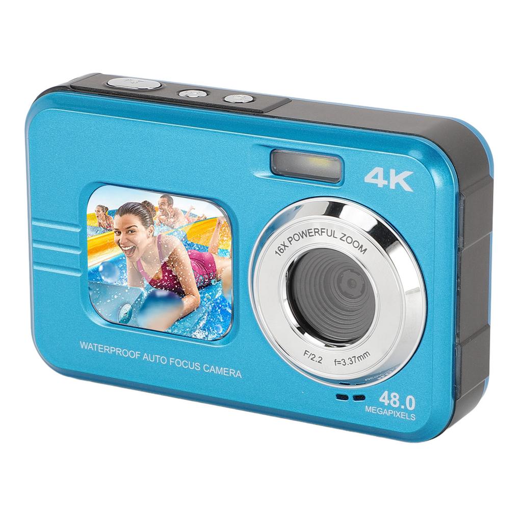 4K Underwater Cameras Multifunction 48MP High Definition Auto Focus Dual Screens 11FT Depth