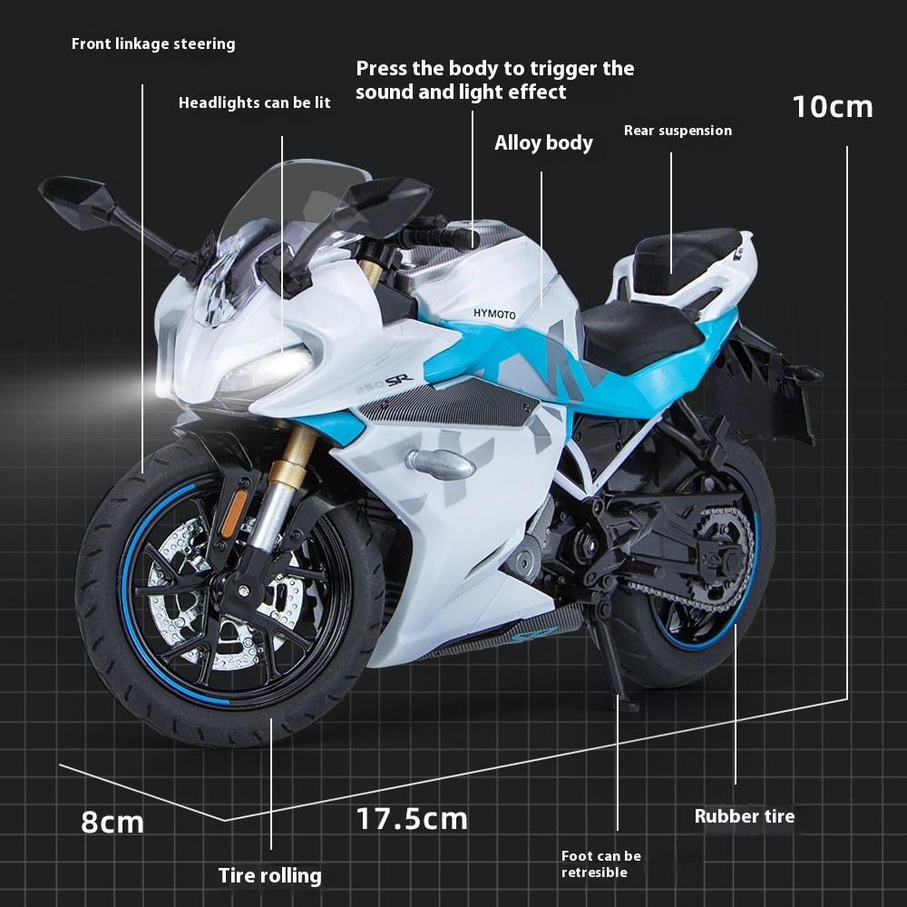 1/12 Модель мотоцикла CFMOTO 250SR, Имитация сплава литье под давлением, Детские игрушки, Подарки для мальчиков-мотоциклистов, Украшение для автомобиля