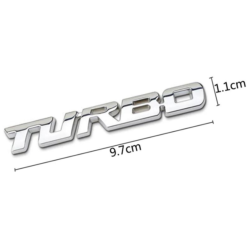 3D Car Styling Sticker Metal TURBO Emblem Body Rear Tailgate Badge For Ford O157 Focus 2 3 ST RS Fiesta Mondeo Tuga Ecosport Fusion