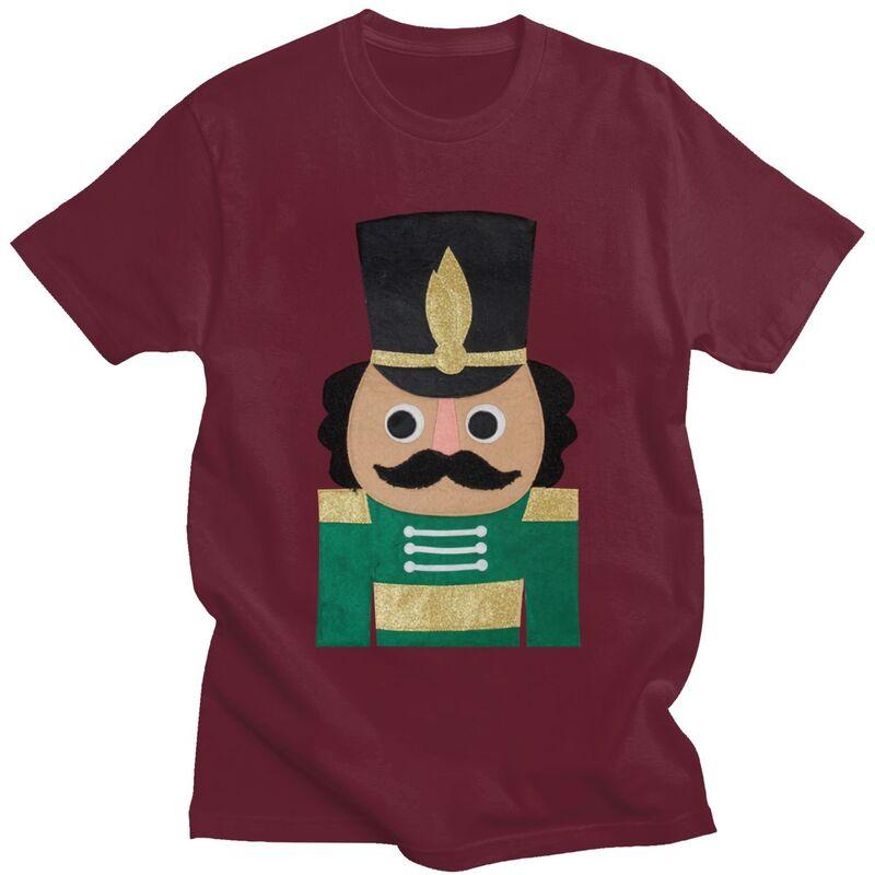 Custom Mens Christmas Nutcracker Cartoon Soldier Toy T Shirts Short Sleeve Cotton Tshirt Leisure Tees Loose Fit Clothes