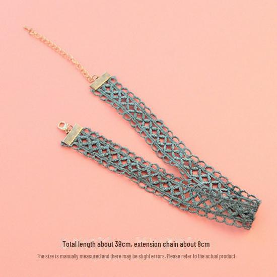 Чёрное кружевное колье «Фея»: Ожерелье в японском и корейском стиле