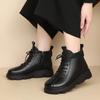Women Boot Winter 2024 Women Genuine Leather Ankle Boots Female Round Toe Solid Colors Warm Fur Winter Boots for Women Boots