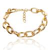 Простая персонализированная металлическая цепочка Ожерелье на шею Женское, Преувеличенное матовое панк-короткое ожерелье
