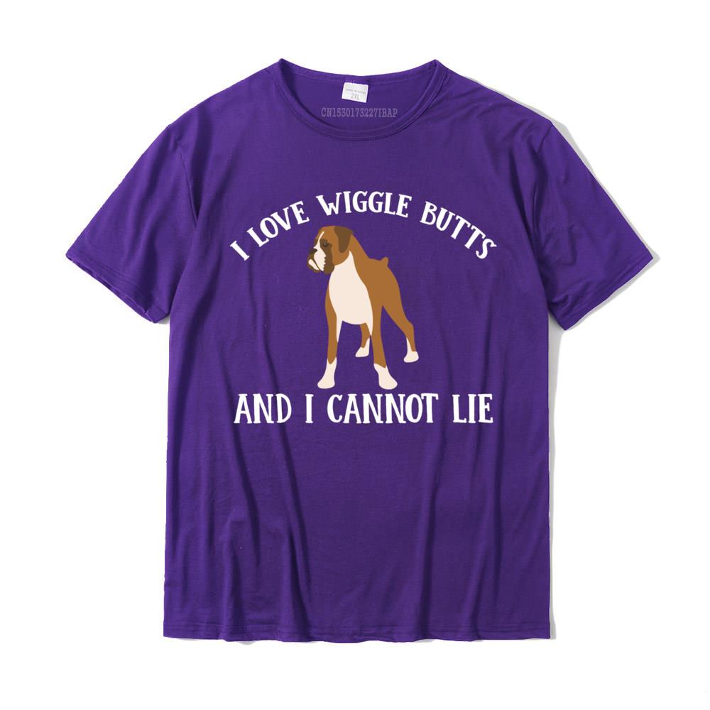 Funny I Love Boxer Wiggle Butt For Puppy Dog Owners Tee Shirt Unisex Cotton Normal Tops T Shirt Family Student Top TShirts