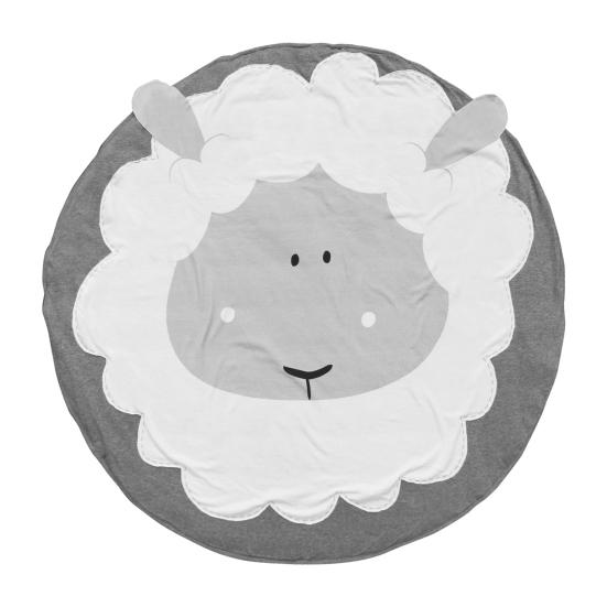 Детский игровой коврик из мягкого материала, коврик для ползания для малышей, круглый дизайн, коврик для занятий для младенцев с рисунком животных, коврик для ползания для младенцев