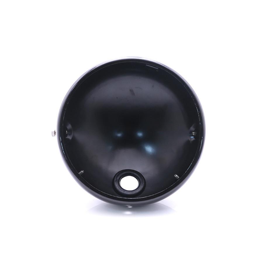 Headlight Housing 7" Black Aluminum Motorcycle Headlight Cover Housing Mount Brackets Fork Ear Headlamp Holder Kit Universal