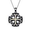 Wish European and American ladies, white Opal cross pendant necklace, exquisite necklace