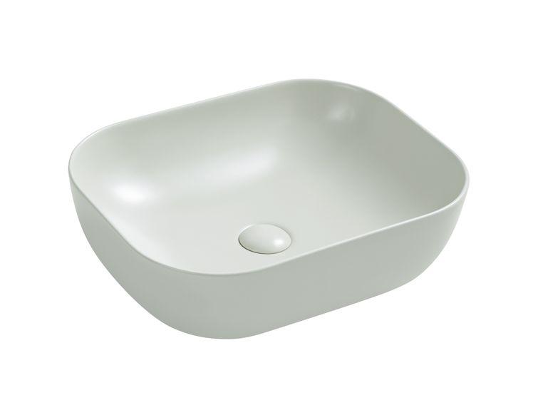 Bella countertop washbasin 50.5X40.5 CM oval light grey matt