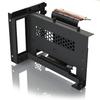LINKUP AVA Graphic Card Holder Ultra PCIe 4th Generation Riser Cable 90 Degree Right Angle 25cm Black Kit - + 4.0 ×16