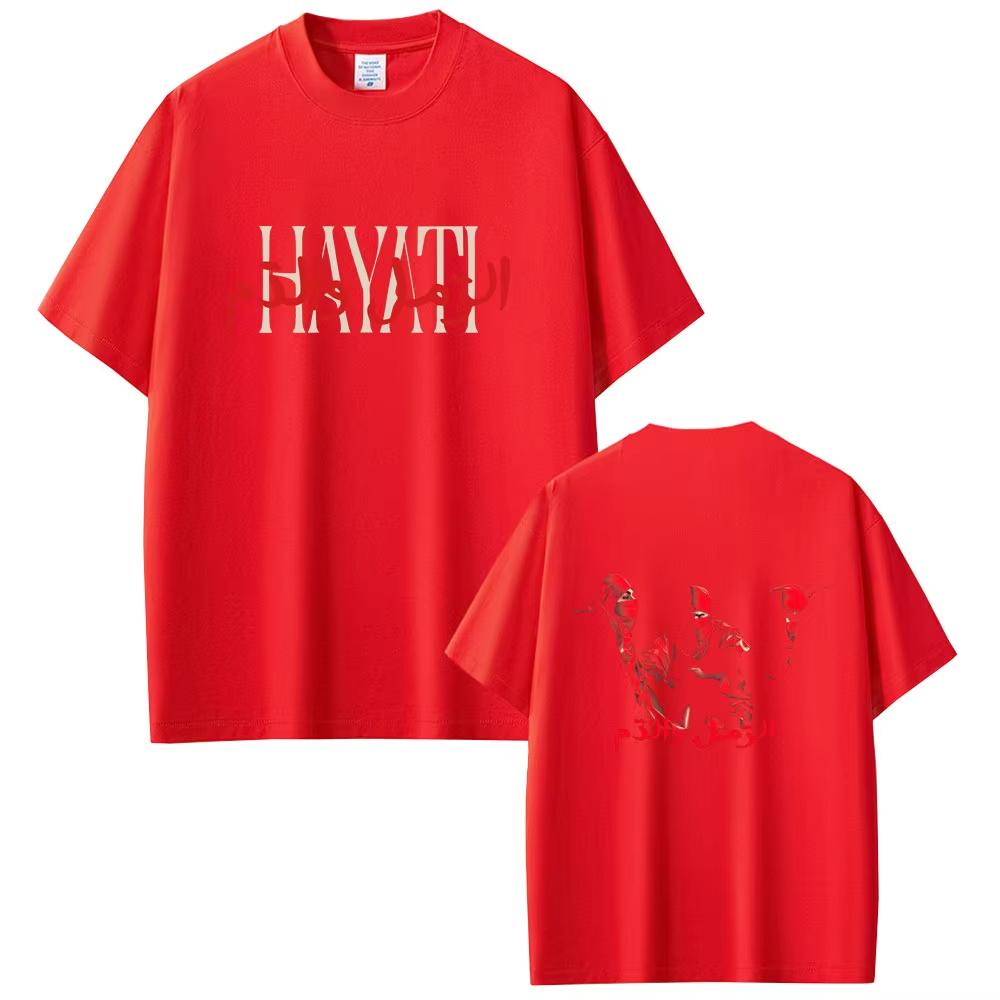 Rapper Niro HAYATI Album Graphic T Shirts 2026 Spring summer Male Fashion Streetwear Unisex Casual Soft Cotton Short Sleeve Top