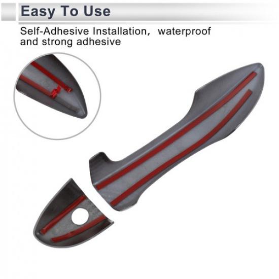 Door Handle Cover Trim for Toyota Corolla Handle Cover Carbon Fiber Black