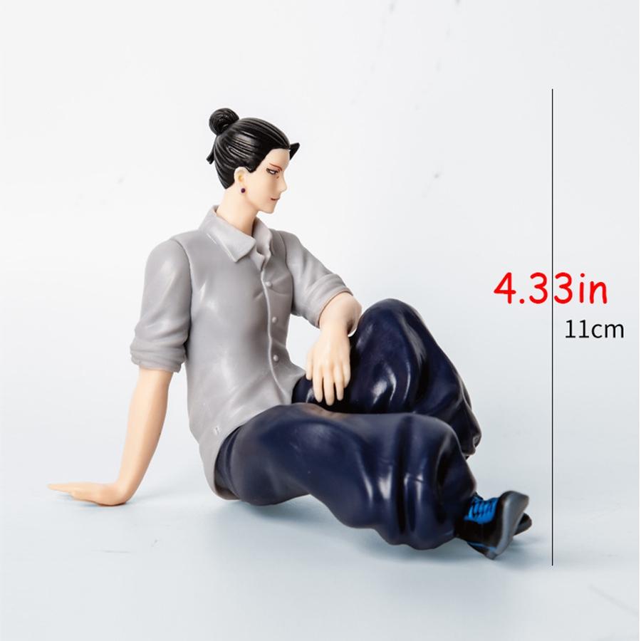 11cm Jujutsu Kaisen Anime Figure Sitting Gojou Satoru Action Figure Handsome Geto Suguru Figurine PVC Collection Model Doll Toys