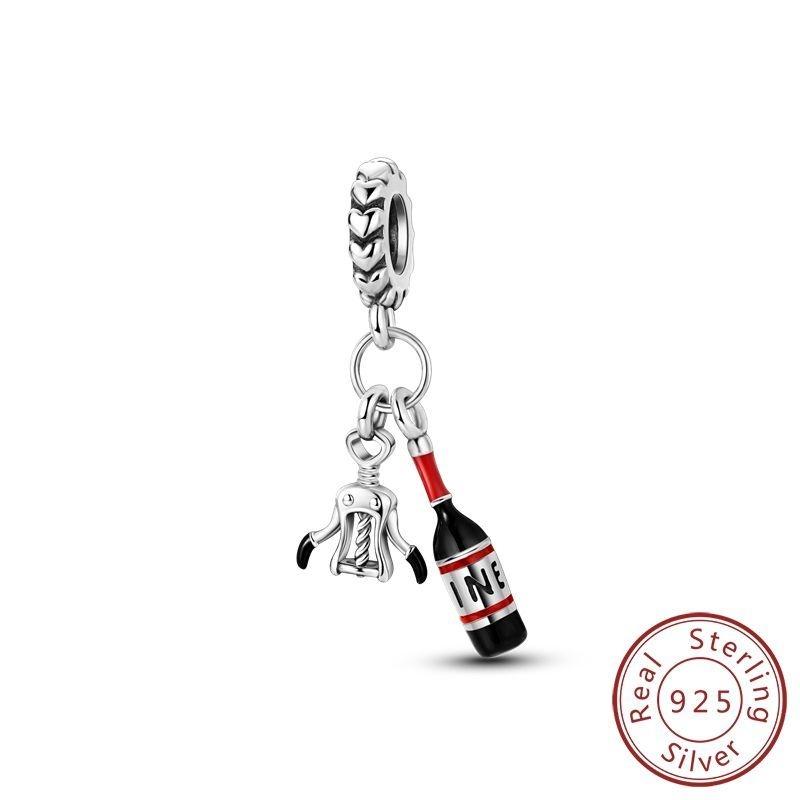 Созвездие 12 зодиака Овен Телец Diy Подвески 100% Стерлингового Серебра 925 пробы Камень Подходит Оригинальный Новый Браслет Ювелирные Изделия Подарок