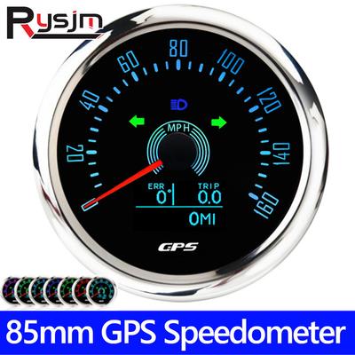 Универсальный GPS-спидометр 85 мм Автомобильный Мотоциклетный Измеритель Скорости 7 Цветов С Подсветкой Одометр Измерительные Приборы Пробег ODO COG 12V/24V