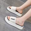 2025 лето новые интернет-знаменитости повседневные шлепанцы женские носят маффин толстая подошва однословные тапочки взрыв сандалии студент универсальный