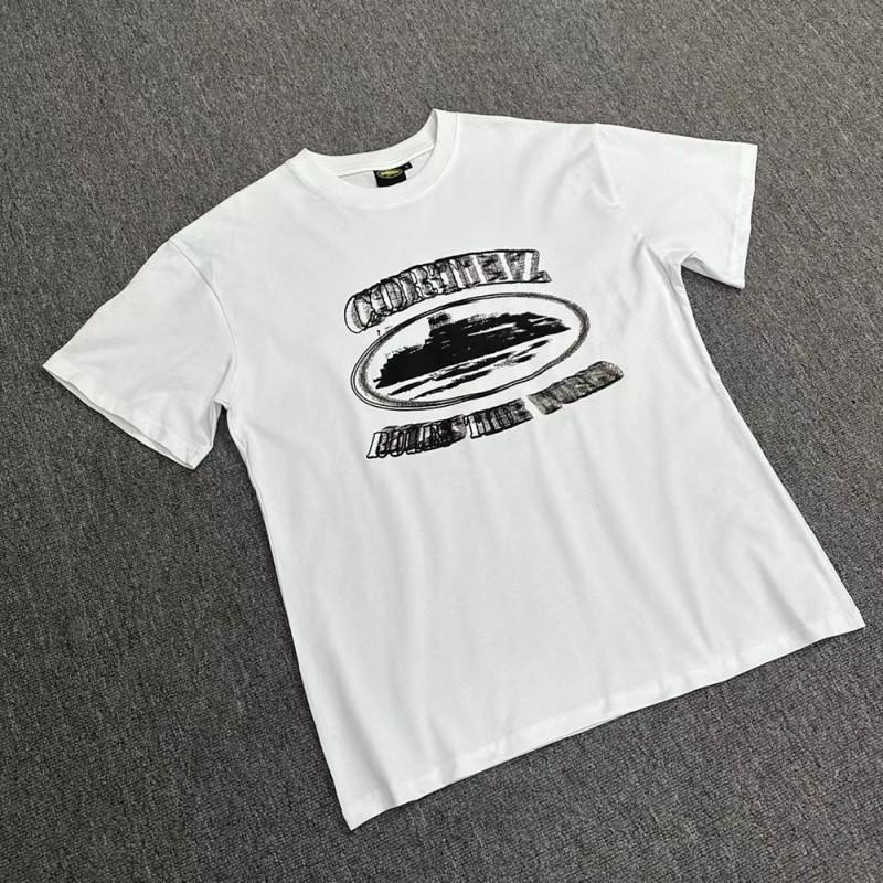 Unisex Oversized Streetwear Tee With Retro Geometric Print Cotton T-Shirt Men Women