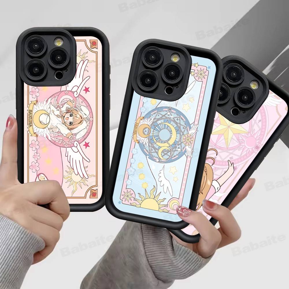 Силиконовый мягкий чехол для телефона Cardcaptor Sakura C для iPhone 17 16 14 13 12 11 15 Pro Max Plus Air Cover