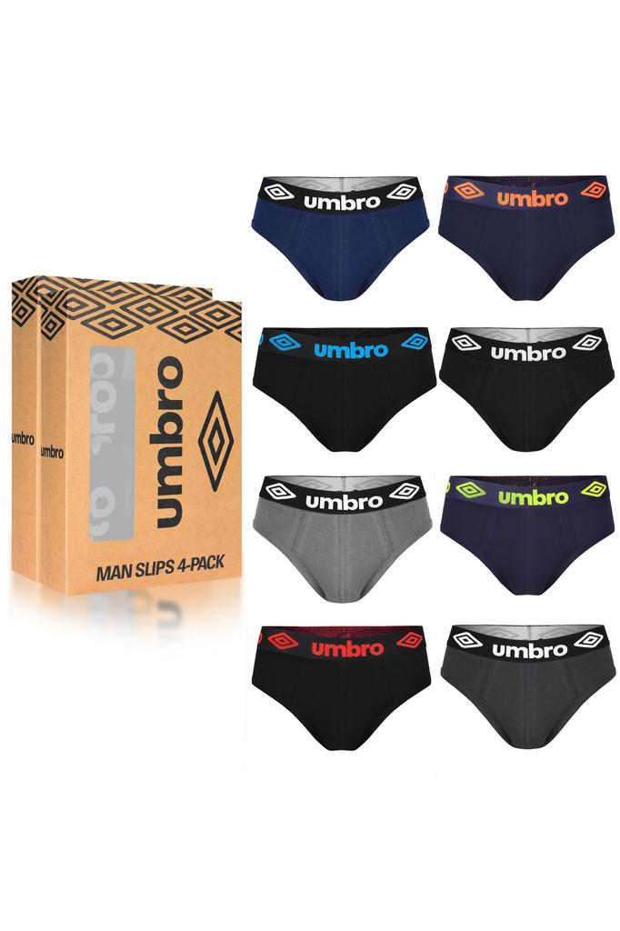 Umbro, Men's Briefs, Cotton, Set, 8 Pieces