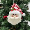 Christmas Knitted Fabric Doll Ornaments Santa Claus Hanging Decorations Xmas Tree Pendant Holiday Party Home Scene Supplies