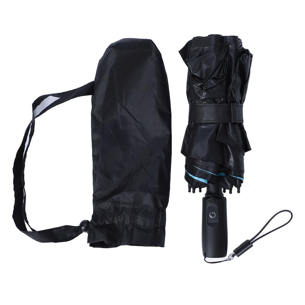 Солнечный зонт с вентилятором 190T виниловая ткань стекловолокно 8 спиц аккумулятор 2600 мАч USB перезаряжаемый складной портативный для путешествий