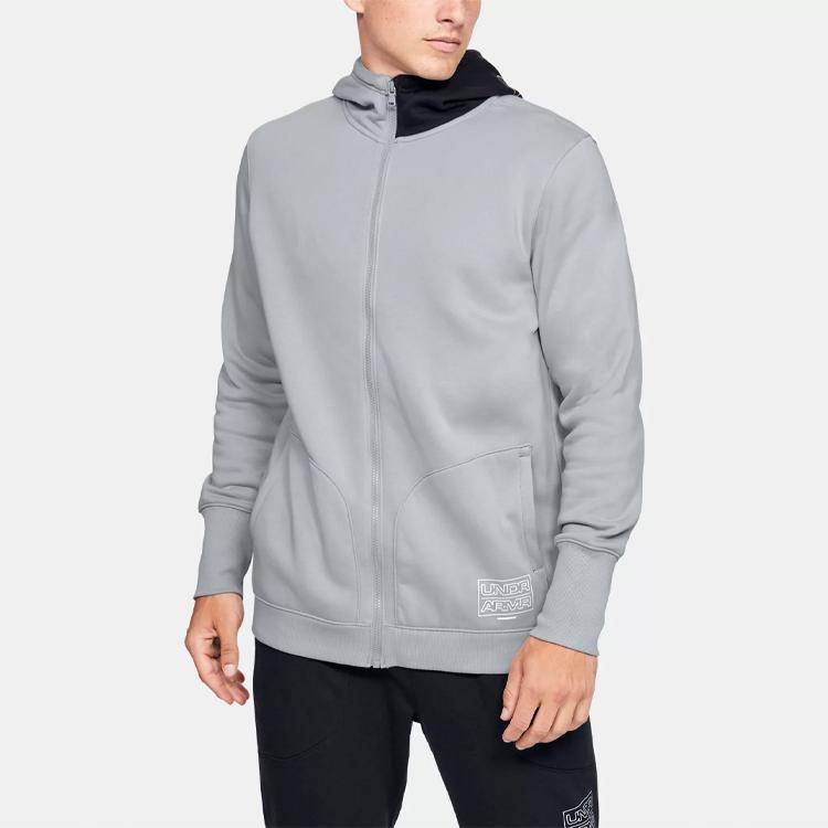 Under Armour Куртка Baseline из флиса с капюшоном, мужские куртки, современная серая 1343006-013