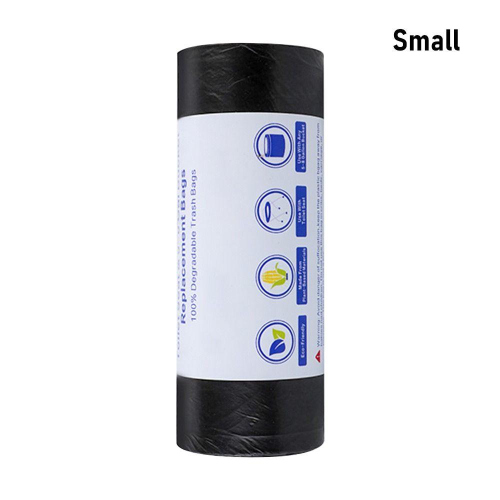 30Bags/Roll Trash Can Bin Garbage Bag Points Off Plastic Bags Rubbish Bag Bathroom Kitchen