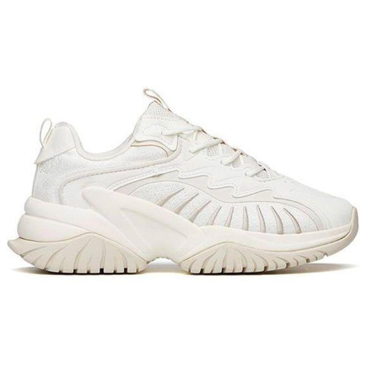 Anta Удобные амортизирующие нескользящие износостойкие низкие туфли для папы женские кроссовки серые белые 122148885-4