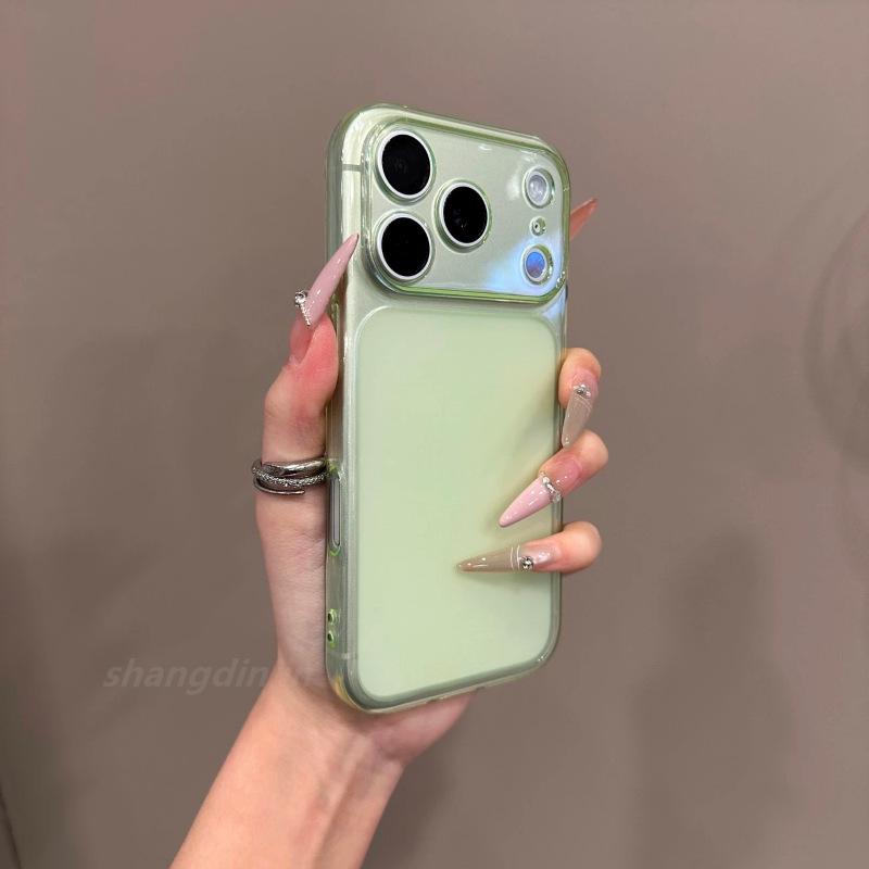 Противоскользящий матовый прозрачный чехол для Apple 17 Pro Max, 16, 15 и 14 - Большое окно, Мягкий корпус, Ультратонкий дизайн