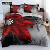3D Floral Bedding Set Duvet/Quilt/Comforter Cover Sets Flower Bed Linen Merry Christmas Design Custom King Queen Full Size