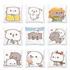 Home Peach Cat Cushion Cover Pillowcase Sofa Car Pillowcase Christmas Decoration Bedroom Living Room Pillowcase